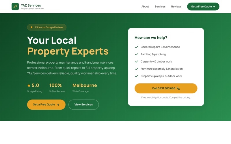 Yaz Services template